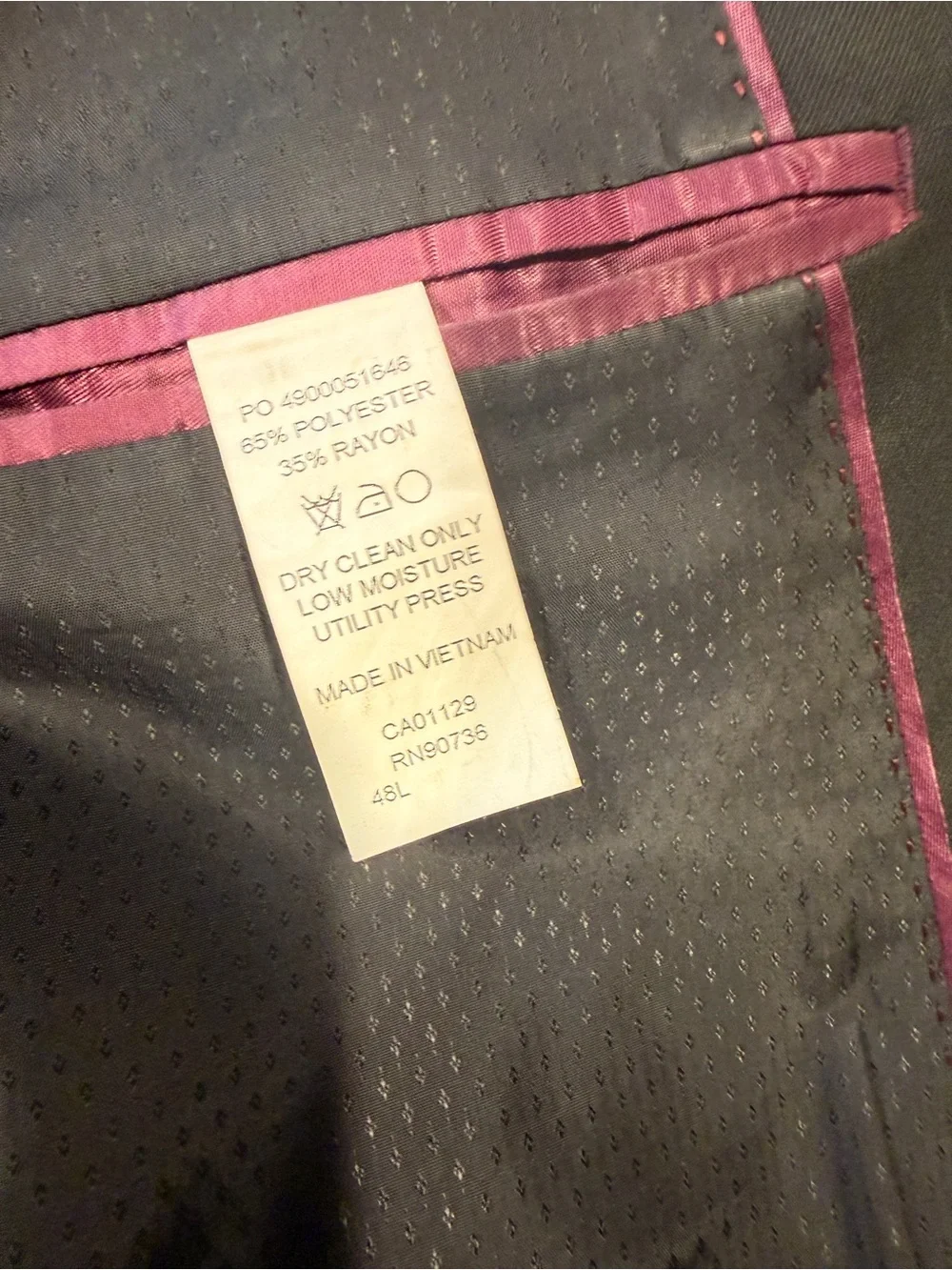 Sean John Black Double-Breasted Men's Suit Jacket